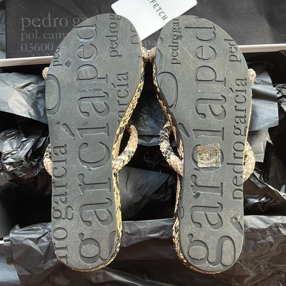 Pedro Garcia Geminy Python Snake Printed Sandal - Picture 7 of 12